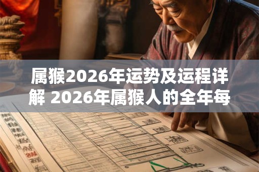 属猴2026年运势及运程详解 2026年属猴人的全年每月运势 属猴2026年运势及运程详解 2026年属猴人的全年每月运势