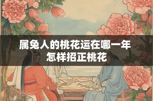 属兔人的桃花运在哪一年 怎样招正桃花 属兔人的桃花运在哪一年 怎样招正桃花