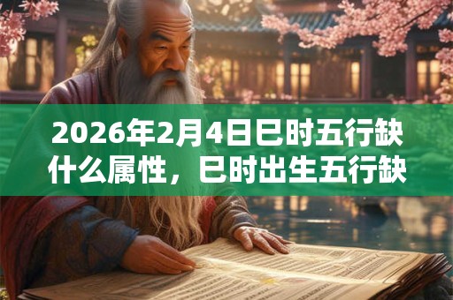 2026年2月4日巳时五行缺什么属性,巳时出生五行缺什么 2026年2月4日巳时五行缺什么属性,巳时出生五行缺什么