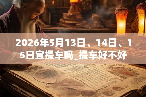 2026年5月13日、14日、15日宜提车吗_提车好不好
