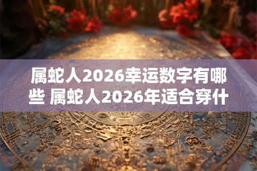 属蛇人2026幸运数字有哪些 属蛇人2026年适合穿什么颜色的衣服