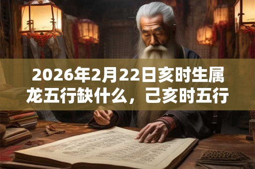 2026年2月22日亥时生属龙五行缺什么，己亥时五行缺什么