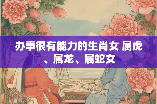 办事很有能力的生肖女 属虎、属龙、属蛇女