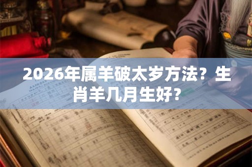 2026年属羊破太岁方法?生肖羊几月生好? 2026年属羊破太岁方法?生肖羊几月生好?