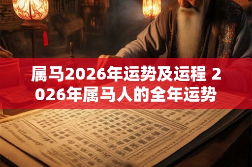 属马2026年运势及运程 2026年属马人的全年运势