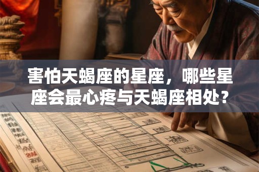 害怕天蝎座的星座，哪些星座会最心疼与天蝎座相处？