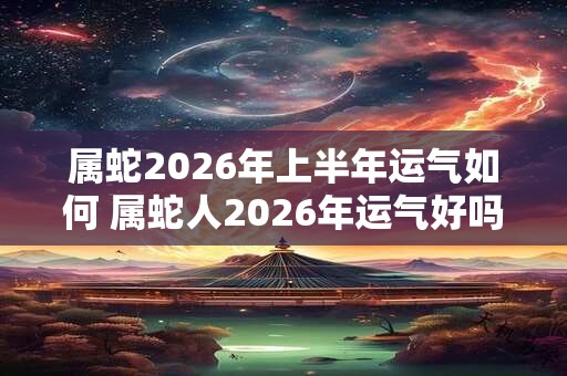 属蛇2026年上半年运气如何 属蛇人2026年运气好吗
