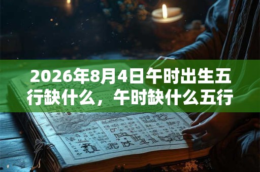 2026年8月4日午时出生五行缺什么,午时缺什么五行 2026年8月4日午时出生五行缺什么,午时缺什么五行