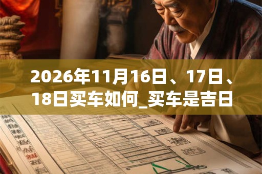 2026年11月16日、17日、18日买车如何_买车是吉日吗 2026年11月16日、17日、18日买车如何_买车是吉日吗