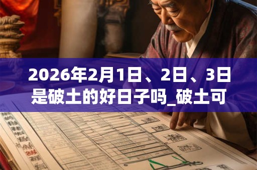 2026年2月1日、2日、3日是破土的好日子吗_破土可以吗