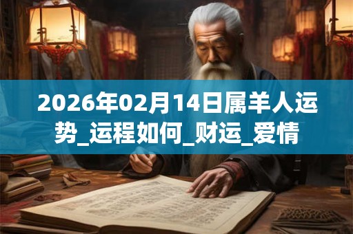 2026年02月14日属羊人运势_运程如何_财运_爱情 2026年02月14日属羊人运势_运程如何_财运_爱情