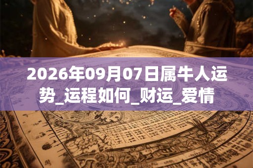 2026年09月07日属牛人运势_运程如何_财运_爱情 2026年09月07日属牛人运势_运程如何_财运_爱情