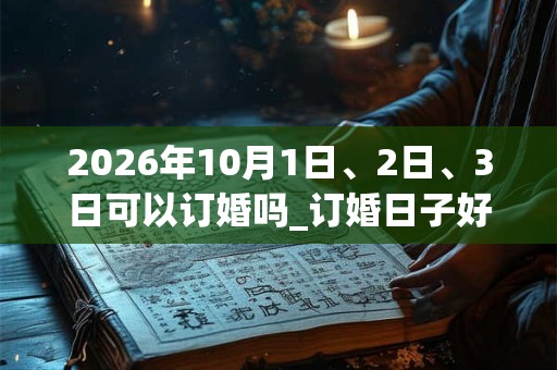2026年10月1日、2日、3日可以订婚吗_订婚日子好吗 2026年10月1日、2日、3日可以订婚吗_订婚日子好吗