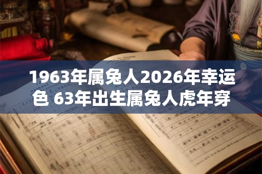 1963年属兔人2026年幸运色 63年出生属兔人虎年穿什么颜色衣服好