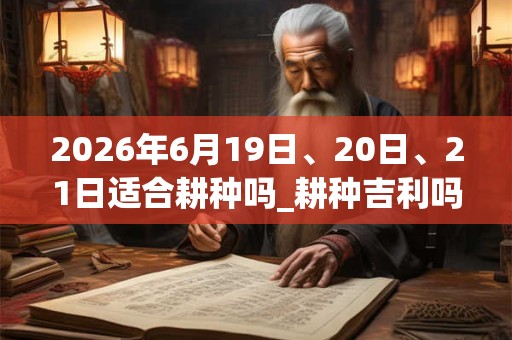 2026年6月19日、20日、21日适合耕种吗_耕种吉利吗 2026年6月19日、20日、21日适合耕种吗_耕种吉利吗
