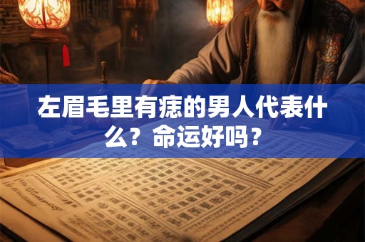 左眉毛里有痣的男人代表什么？命运好吗？