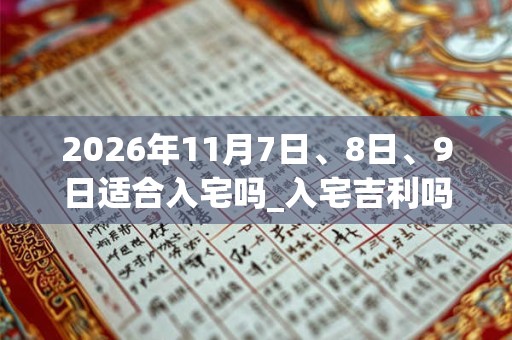 2026年11月7日、8日、9日适合入宅吗_入宅吉利吗