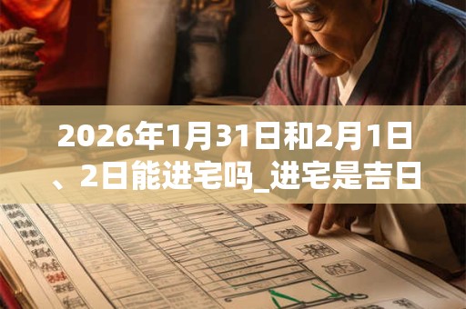 2026年1月31日和2月1日、2日能进宅吗_进宅是吉日吗