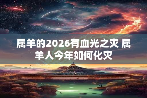 属羊的2026有血光之灾 属羊人今年如何化灾