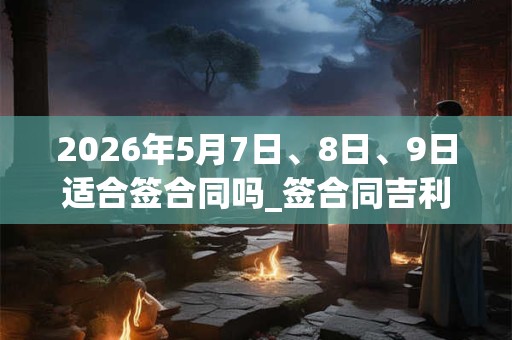 2026年5月7日、8日、9日适合签合同吗_签合同吉利吗 2026年5月7日、8日、9日适合签合同吗_签合同吉利吗
