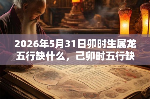 2026年5月31日卯时生属龙五行缺什么，己卯时五行缺什么