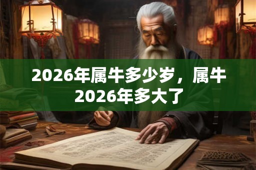 2026年属牛多少岁，属牛2026年多大了