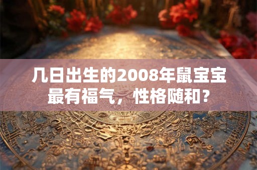 几日出生的2008年鼠宝宝最有福气，性格随和？