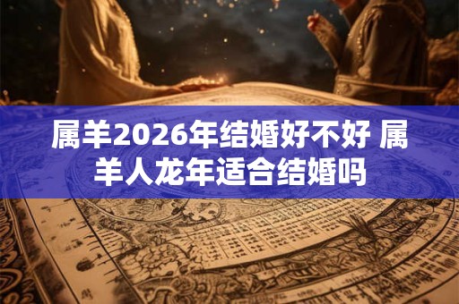属羊2026年结婚好不好 属羊人龙年适合结婚吗 属羊2026年结婚好不好 属羊人龙年适合结婚吗