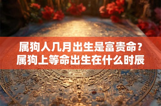 属狗人几月出生是富贵命？属狗上等命出生在什么时辰？