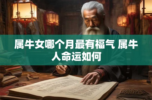 属牛女哪个月最有福气 属牛人命运如何
