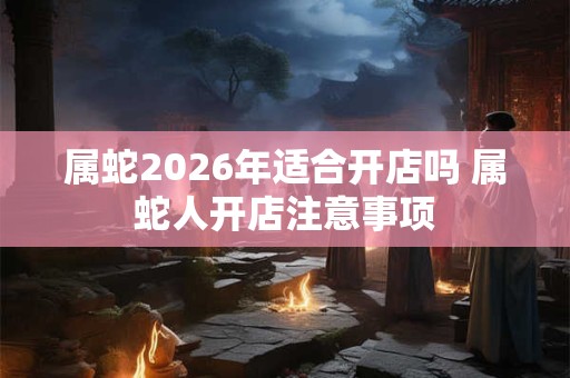 属蛇2026年适合开店吗 属蛇人开店注意事项 属蛇2026年适合开店吗 属蛇人开店注意事项