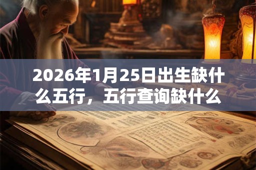 2026年1月25日出生缺什么五行,五行查询缺什么 2026年1月25日出生缺什么五行,五行查询缺什么