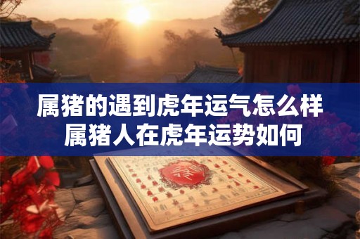 属猪的遇到虎年运气怎么样 属猪人在虎年运势如何 属猪的遇到虎年运气怎么样 属猪人在虎年运势如何