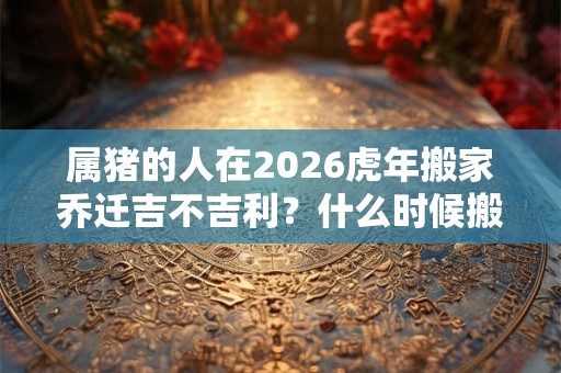 属猪的人在2026虎年搬家乔迁吉不吉利？什么时候搬家好