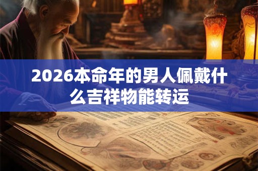 2026本命年的男人佩戴什么吉祥物能转运
