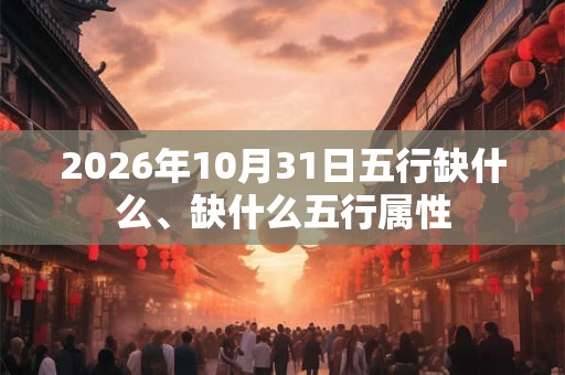2026年10月31日五行缺什么、缺什么五行属性 2026年10月31日五行缺什么、缺什么五行属性