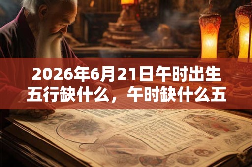 2026年6月21日午时出生五行缺什么,午时缺什么五行 2026年6月21日午时出生五行缺什么,午时缺什么五行