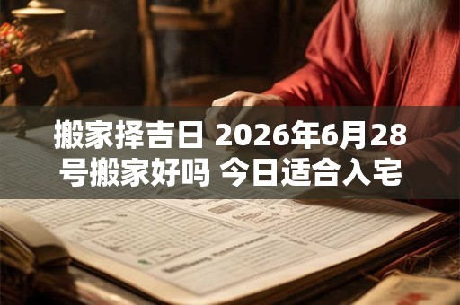 搬家择吉日 2026年6月28号搬家好吗 今日适合入宅吗