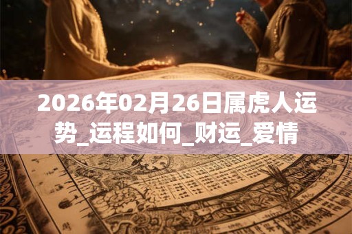 2026年02月26日属虎人运势_运程如何_财运_爱情