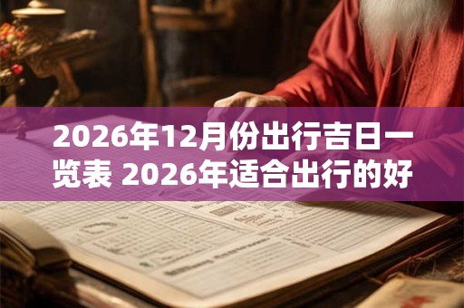 2026年12月份出行吉日一览表 2026年适合出行的好日子 2026年12月份出行吉日一览表 2026年适合出行的好日子