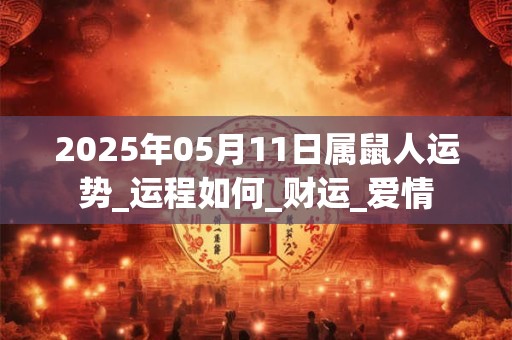 2025年05月11日属鼠人运势_运程如何_财运_爱情