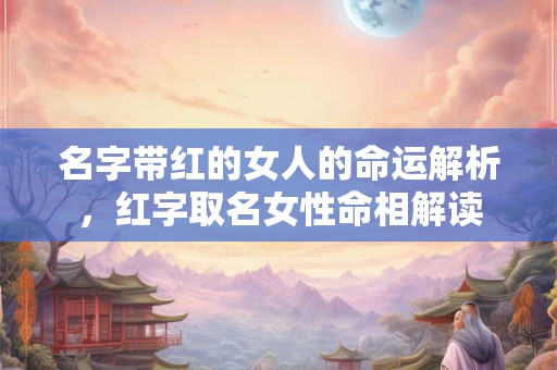 名字带红的女人的命运解析,红字取名女性命相解读 名字带红的女人的命运解析,红字取名女性命相解读