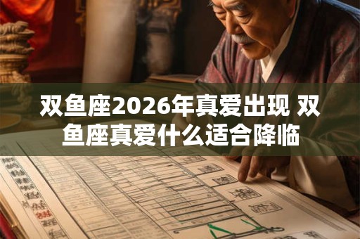 双鱼座2026年真爱出现 双鱼座真爱什么适合降临 双鱼座2026年真爱出现 双鱼座真爱什么适合降临