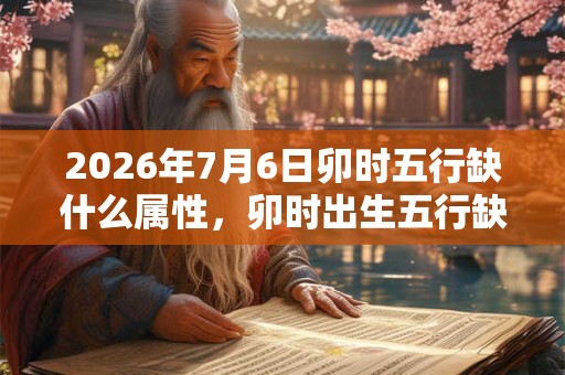 2026年7月6日卯时五行缺什么属性,卯时出生五行缺什么 2026年7月6日卯时五行缺什么属性,卯时出生五行缺什么