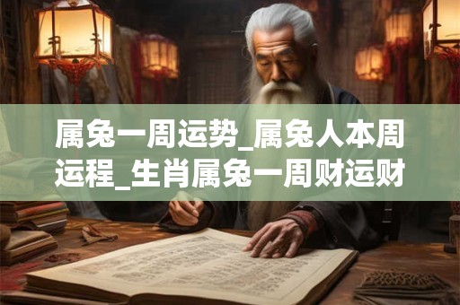 属兔一周运势_属兔人本周运程_生肖属兔一周财运财位