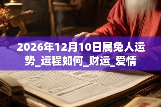 2026年12月10日属兔人运势_运程如何_财运_爱情