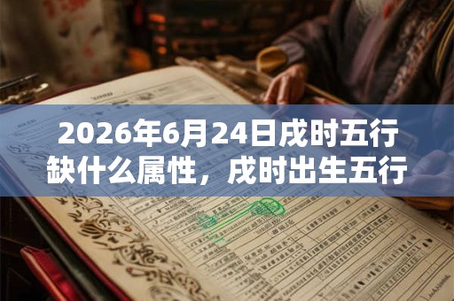 2026年6月24日戌时五行缺什么属性，戌时出生五行缺什么