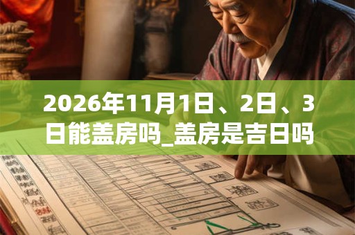 2026年11月1日、2日、3日能盖房吗_盖房是吉日吗
