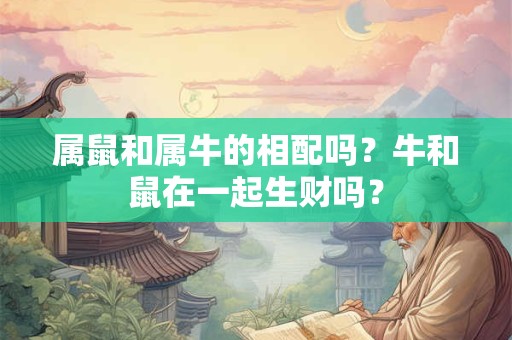 属鼠和属牛的相配吗？牛和鼠在一起生财吗？