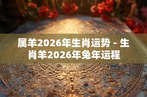 属羊2026年生肖运势 - 生肖羊2026年兔年运程